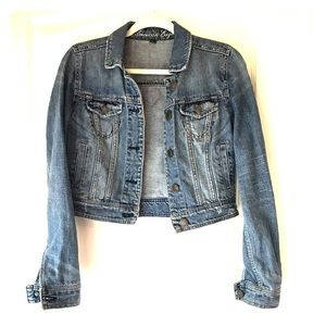 American eagle cropped Jean jacket